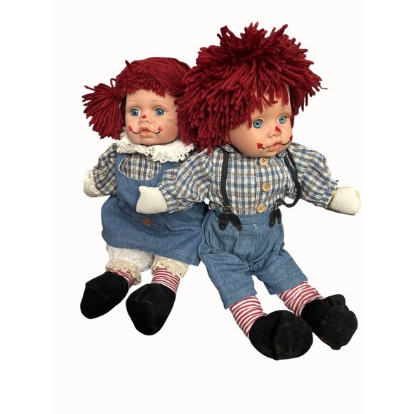 Raggedy Ann & Andy Dolls The Broadway Collection Hand-Painted Red Yarn Hair COA - Picture 10 of 10
